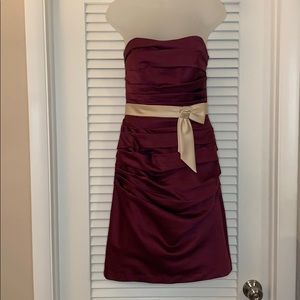 Alfred Angelo | Satin strapless cocktail dress